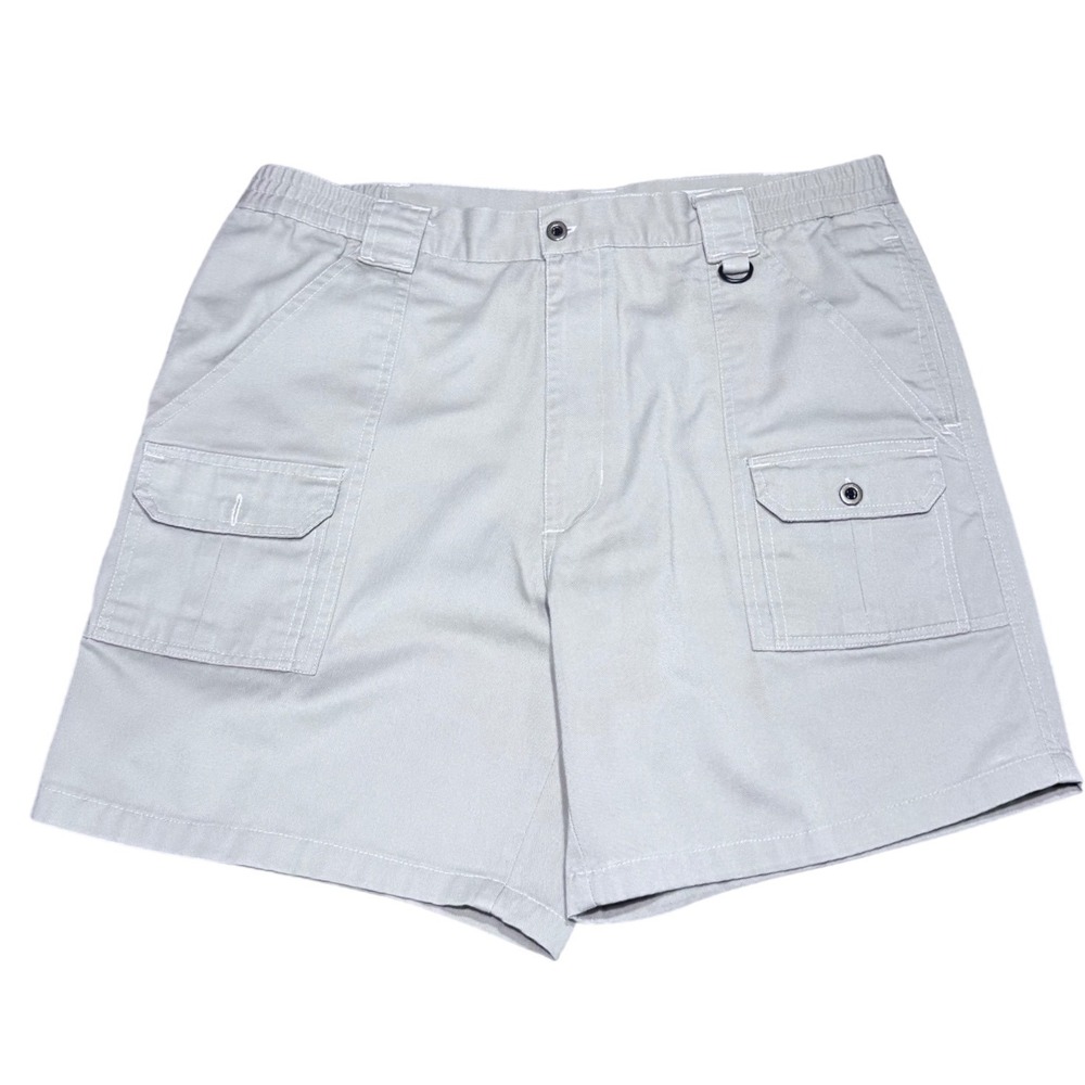 Haband Cargo Shorts Cotton Blend Khaki Tan Size 36 Outdoor‎ Casual Everyday